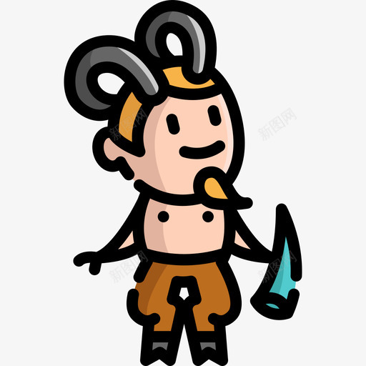 色狼奇幻人物2线条色彩图标svg_新图网 https://ixintu.com 奇幻人物2 线条色彩 色狼