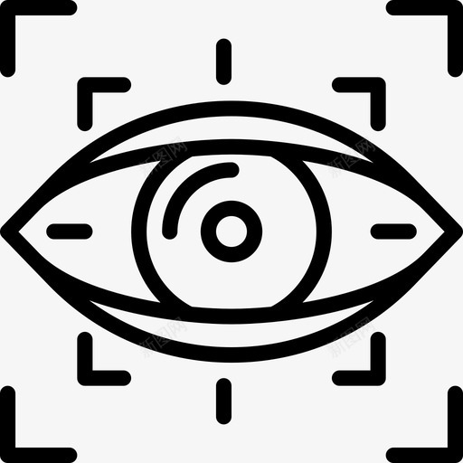 眼睛扫描虚拟现实9线性图标svg_新图网 https://ixintu.com 眼睛扫描 线性 虚拟现实9