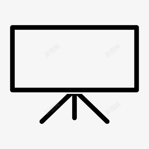 白板学习演示板图标svg_新图网 https://ixintu.com iosweb用户界面图示符 学习 投影仪幻灯片 演示板 白板