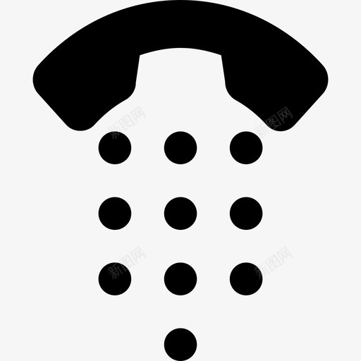 拨号盘移动电话2填充图标svg_新图网 https://ixintu.com 填充 拨号盘 移动电话2