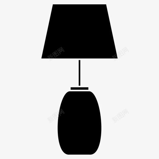 台灯日常用品图标svg_新图网 https://ixintu.com 台灯 日常用品