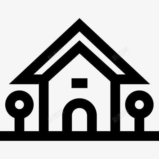 住宅市区6号线性图标svg_新图网 https://ixintu.com 住宅 市区6号 线性