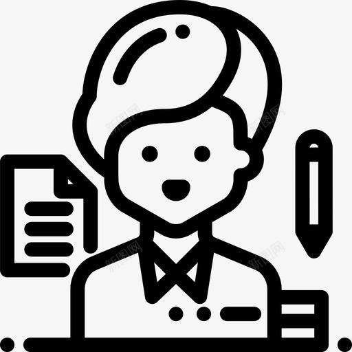 秘书职业和工作5直系图标svg_新图网 https://ixintu.com 直系 秘书 职业和工作5