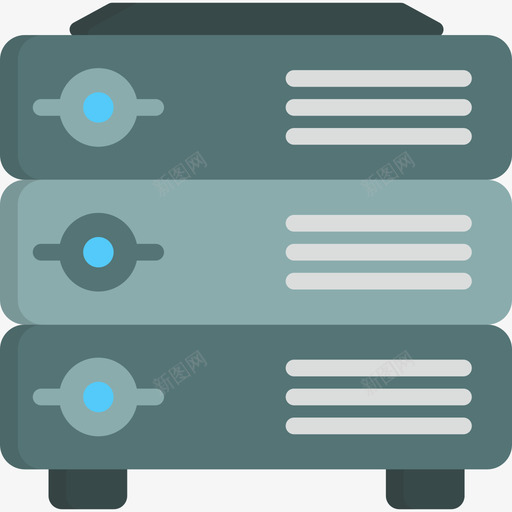 服务器技术6扁平图标svg_新图网 https://ixintu.com 扁平 技术6 服务器