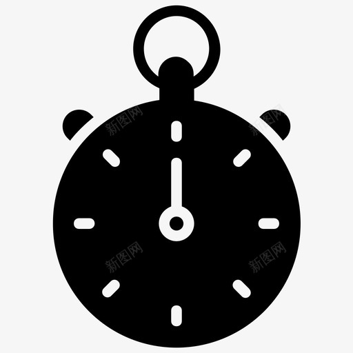 秒表计时器倒计时图标svg_新图网 https://ixintu.com 倒计时 大学字形图标 秒表 计时器
