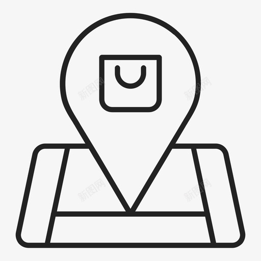 位置商业和购物定位针图标svg_新图网 https://ixintu.com 位置 商业和购物 地图和位置 地图点 定位针 购物袋