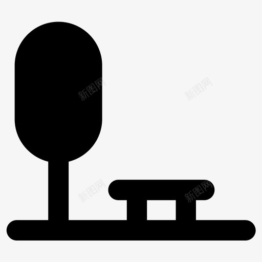 公园长凳花园图标svg_新图网 https://ixintu.com 公园 天然林 树木 植物树 自然 自然树叶生态园 花园 长凳