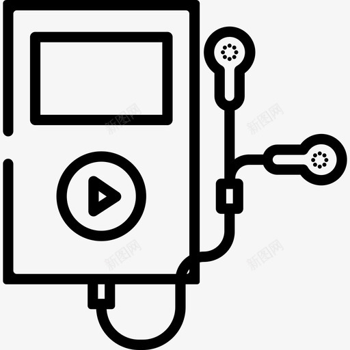 Mp3播放器音乐21线性图标svg_新图网 https://ixintu.com Mp3播放器 线性 音乐21