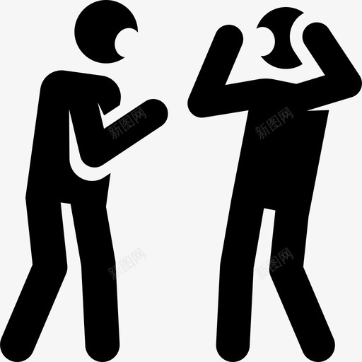 争吵沟通象形图填充图标svg_新图网 https://ixintu.com 争吵 填充 沟通象形图