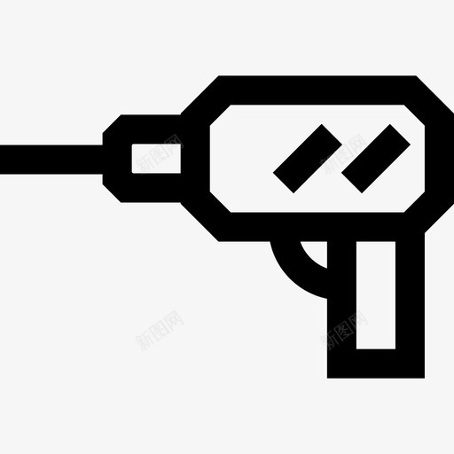 钻头diy工具4线性图标svg_新图网 https://ixintu.com diy工具4 线性 钻头