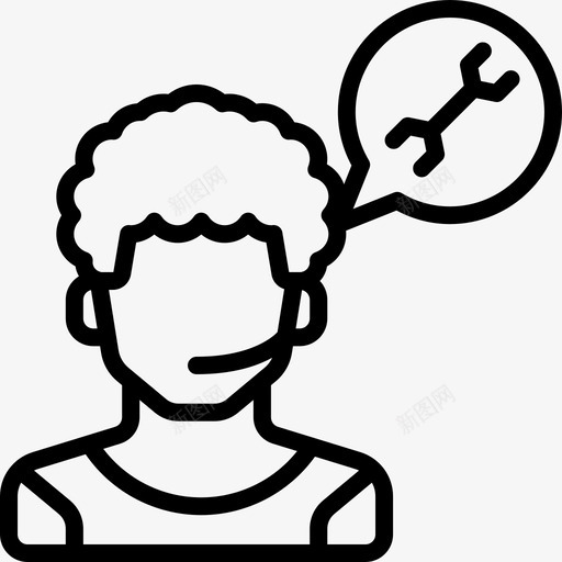 客户服务客户服务7直线图标svg_新图网 https://ixintu.com 客户服务 客户服务7 直线