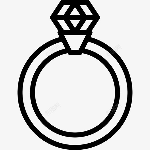 订婚戒指浪漫生活方式8直线型图标svg_新图网 https://ixintu.com 浪漫生活方式8 直线型 订婚戒指