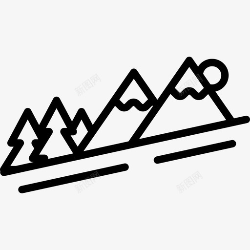 希尔冬季运动直线运动图标svg_新图网 https://ixintu.com 冬季运动 希尔 直线运动