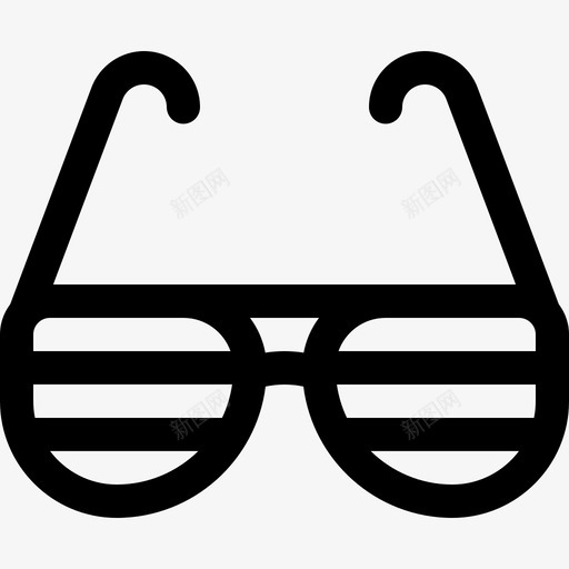 眼镜摇滚乐2直线型图标svg_新图网 https://ixintu.com 摇滚乐2 直线型 眼镜
