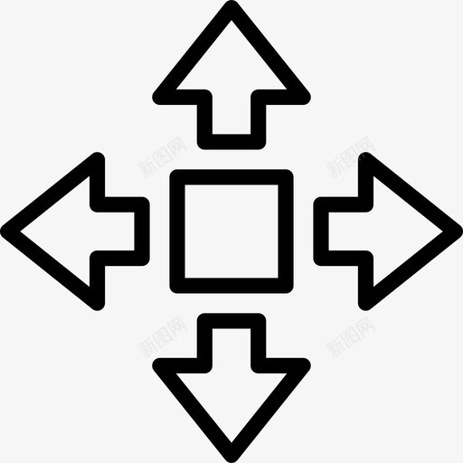 移动平面工具7线性图标svg_新图网 https://ixintu.com 平面设计工具7 移动 线性