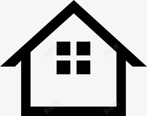 住宅建筑物房地产图标svg_新图网 https://ixintu.com 住宅 住宅和房屋 建筑物 房地产