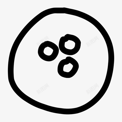 椰子水果手绘图标svg_新图网 https://ixintu.com 手绘 椰子 水果 热带 食品拉制