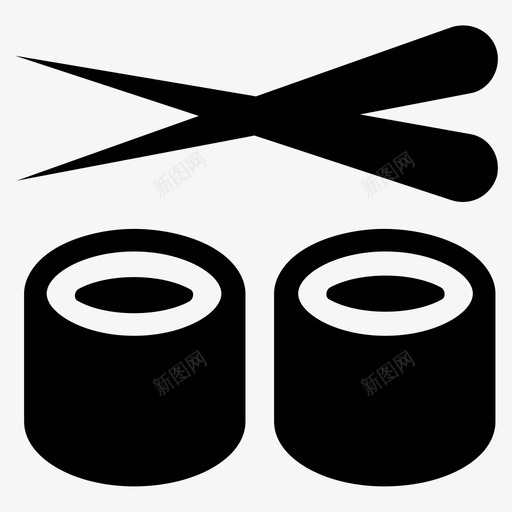 寿司鱼日本菜图标svg_新图网 https://ixintu.com 寿司 日本菜 生鱼片 相扑 节日标志 鱼