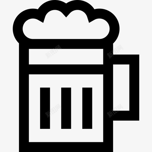 啤酒41号酒店线性图标svg_新图网 https://ixintu.com 41号酒店 啤酒 线性