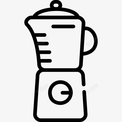 搅拌机厨师工具和设备线性图标svg_新图网 https://ixintu.com 厨师工具和设备 搅拌机 线性