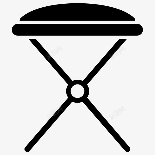 梳妆凳卧室家具梳妆椅图标svg_新图网 https://ixintu.com 卧室家具 木制家具雕纹图标 梳妆凳 梳妆椅