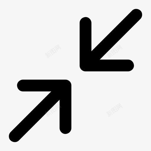 最小化箭头关闭图标svg_新图网 https://ixintu.com 关闭 基本图标所有尺寸 折叠 最小化 箭头 退出全屏