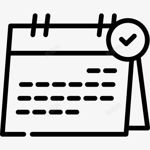 日历健身房6线性图标svg_新图网 https://ixintu.com 健身房6 日历 线性