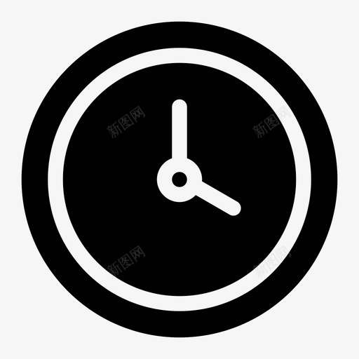 钟闹钟四点钟图标svg_新图网 https://ixintu.com 四点钟 手表 挂钟 时间 钟 闹钟