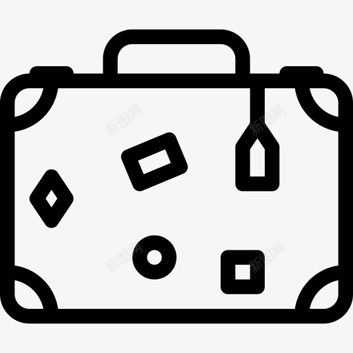 旅行箱旅游旅行直线旅行图标svg_新图网 https://ixintu.com 旅游旅行 旅行箱 直线旅行