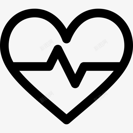 心电图健康生活方式2线性图标svg_新图网 https://ixintu.com 健康生活方式2 心电图 线性