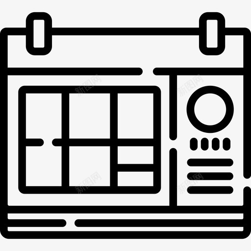 日历全球物流4线性图标svg_新图网 https://ixintu.com 全球物流4 日历 线性