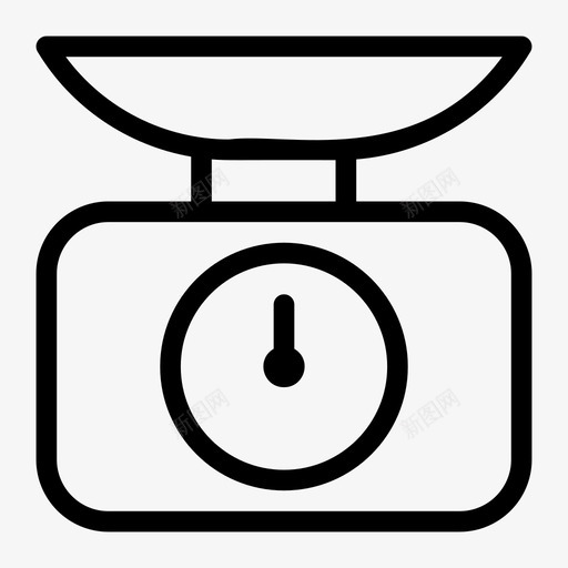 厨房秤健身机器图标svg_新图网 https://ixintu.com 健身 厨房用具线图标 厨房秤 机器 测量 秤盘 米 重量
