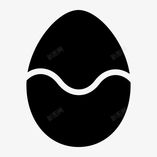 鸡蛋早餐食物图标svg_新图网 https://ixintu.com 厨房用具系列图标 早餐 食物 鸡蛋