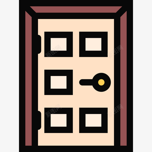 门家具24彩色图标svg_新图网 https://ixintu.com 家具24 彩色 门