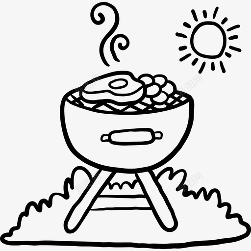 烧烤夏季2黑色图标svg_新图网 https://ixintu.com 夏季2 烧烤 黑色