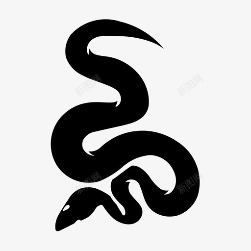 蛇动物毒蛇图标svg_新图网 https://ixintu.com 动物毒蛇 蛇