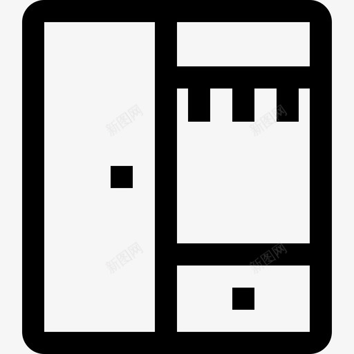 壁橱家具和家居2线性图标svg_新图网 https://ixintu.com 壁橱 家具和家居2 线性