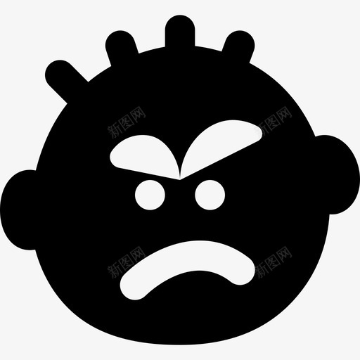 愤怒表情集3纯色图标svg_新图网 https://ixintu.com 愤怒 纯色 表情集3