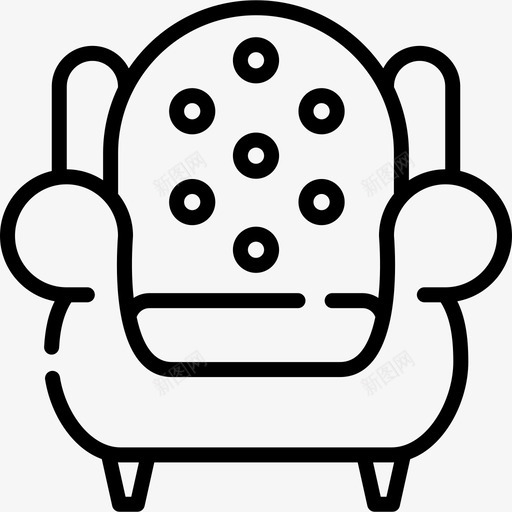 扶手椅豪华9直线型图标svg_新图网 https://ixintu.com 扶手椅 直线型 豪华9
