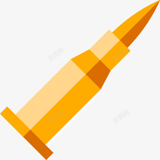 子弹武器5扁平图标svg_新图网 https://ixintu.com 子弹 扁平 武器5