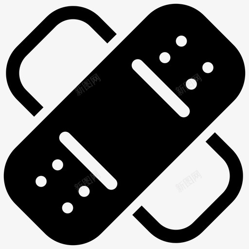 绷带创可贴急救图标svg_新图网 https://ixintu.com 伤口 创可贴 受伤 基本医疗 急救 绷带