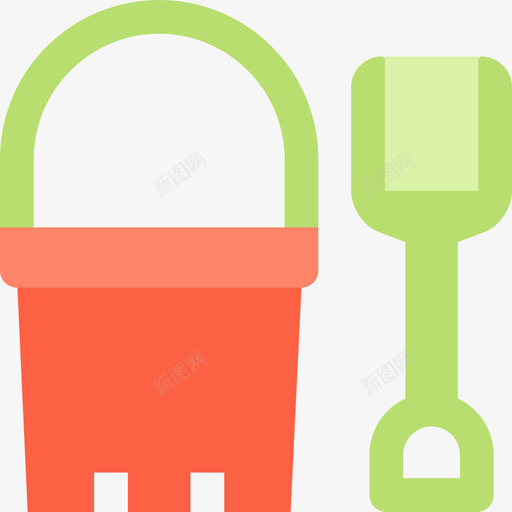 沙桶玩具4扁平图标svg_新图网 https://ixintu.com 扁平 沙桶 玩具4