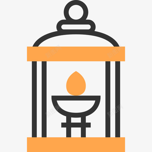 灯笼印度符号黄色阴影图标svg_新图网 https://ixintu.com 印度符号 灯笼 黄色阴影