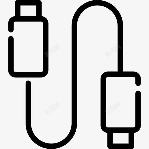 线状电子物品电线图标svg_新图网 https://ixintu.com 线状电子物品电线