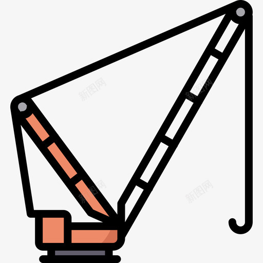 卡车运输建筑机械线性颜色图标svg_新图网 https://ixintu.com 卡车运输 建筑机械 线性颜色