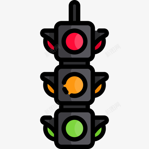 红绿灯赛车4线颜色图标svg_新图网 https://ixintu.com 红绿灯 线颜色 赛车4