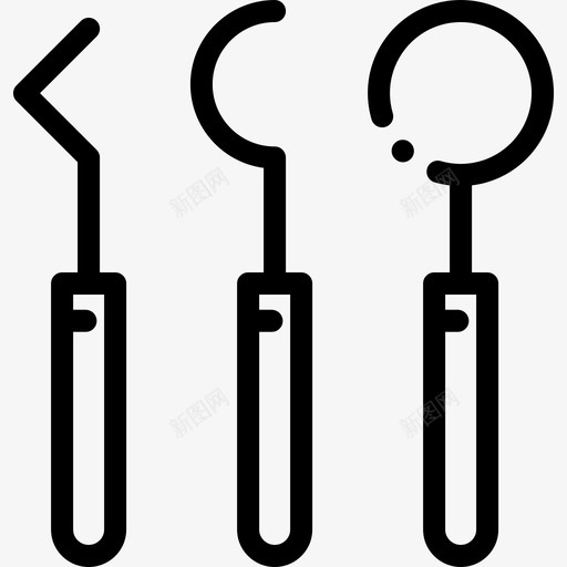 牙科工具牙科护理5线性图标svg_新图网 https://ixintu.com 牙科工具 牙科护理5 线性