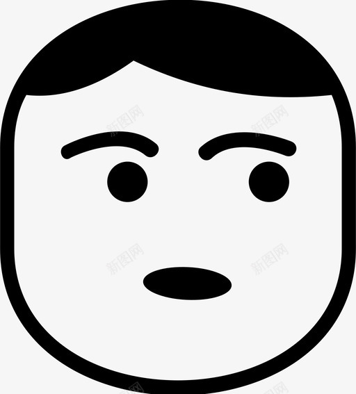 表情酷瞥图标svg_新图网 https://ixintu.com 看 瞥 表情 表情特征 酷
