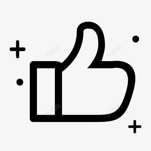 直播-点赞白底svg_新图网 https://ixintu.com 直播-点赞白底