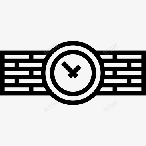 腕表时髦款式9直纹图标svg_新图网 https://ixintu.com 时髦款式9 直纹 腕表